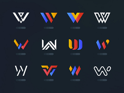W Logo Ideas branding colors illustration logo typography w logo