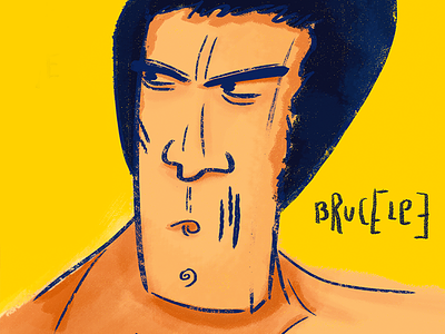Bruce Lee animation behance brucelee cartoon character colorful daily famous illustration typography