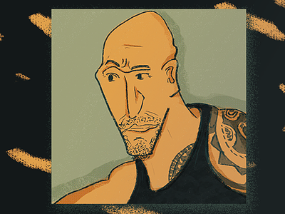 The Rock behance cartoon character chuck colorful daily famous hollywood illustration rock