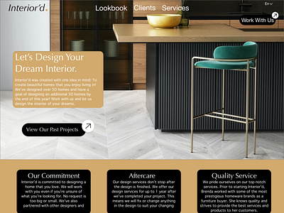 Landing Page For Interior Design Company