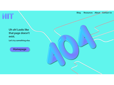 #DailyUI Day 8: 404 Page adobe illustrator dailyui design logo ui vector
