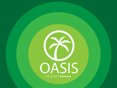 OASIS Resort Logo Concept 3d animation branding design graphic design illustration logo motion graphics ui vector