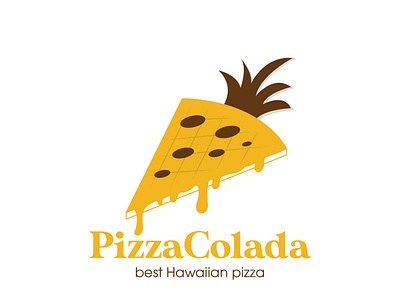 LOGO DESIGN CONCEPT FOR PIZZA COLADA 3d animation branding graphic design logo motion graphics ui