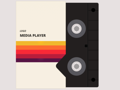 Retro VHS graphic icon vector visual design