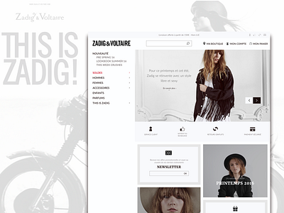 Redesign Zadig&Voltaire - E-commerce