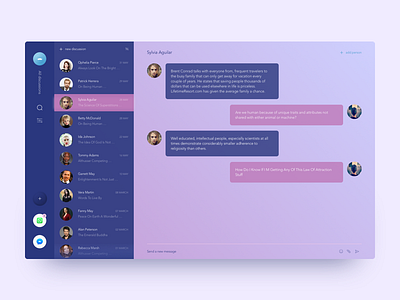 Chat module / UI challenge app chat design franz gradient icon redesign tchat ui