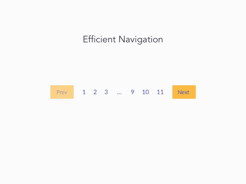 Teasing white book - Navigation interface navigation nekideva pagination rebond ui