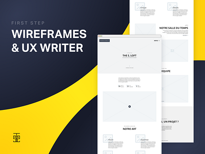 Wireframes & UX Writer - Home Page Website