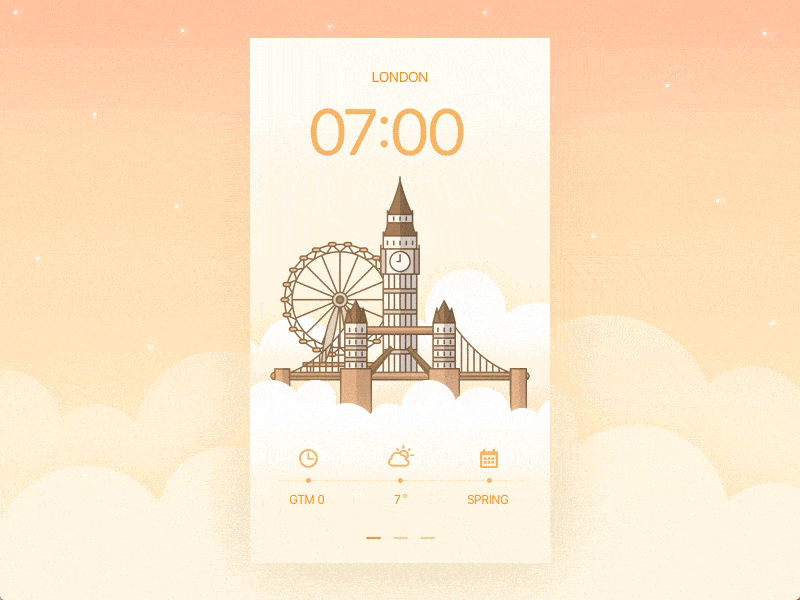 International Clock App android app clock ios monuments principle season time ui ux world