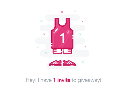 Dribbble Invite to giveaway basket basketball draft dribbble invitation dribbble invite equipment giveaway invite invites player