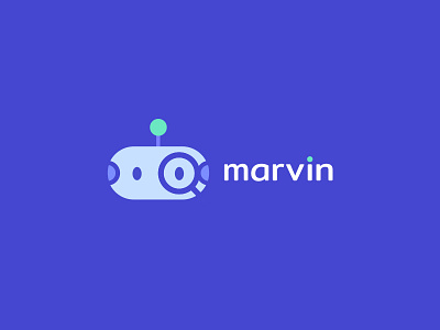 Bot Marvin bot brand branding chat design logo marvin robot stationery