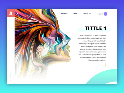 Design Training - Website art beta colourful courses design landing page progress school ui ux version web