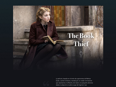 The Book Thief: Project animation book design film graphic movie poster principle teaser thief triad