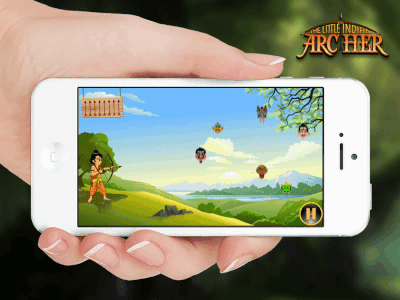 The Little Indian Archer - interactive bow and arrow game