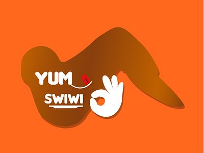 Yum Swiwi Logo Concept adobe illustrator brand branding buffalo wings concept delicious design food graphic graphic design illustration logo logo design wings yummy