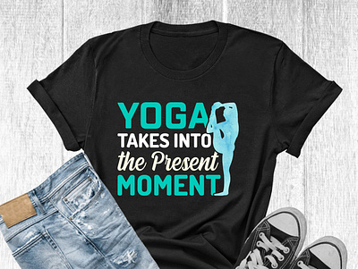 Yoga T-Shirt Design design graphic design illustration logo merch by amazon print on demand teespring typography tshirt vintage shirt vintage svg