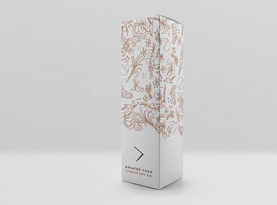 Packaging - Greater Than Gin alcohol branding alcohol packaging doodles gin gold foil gold leaf illustration luxury package design packaging wine label