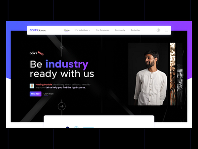 Confidense. Landing page