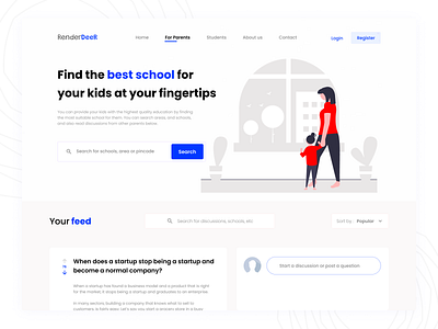 RenderDeer : A solution to school finding