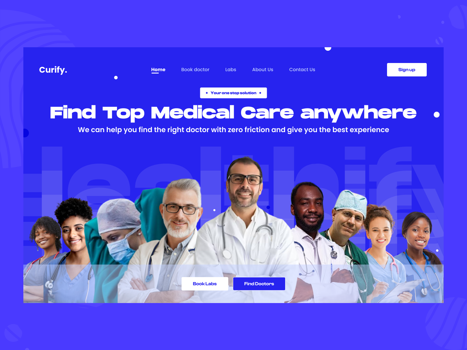 Curify.- Meidcare UI for patients by Pritam Dey on Dribbble