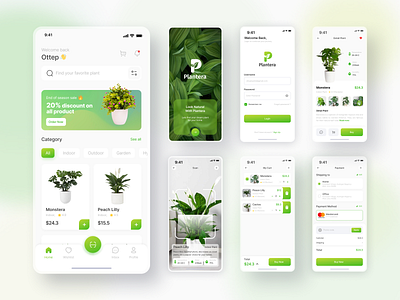 Plantera - Plant Shop & Identifier design designproject figma productdesign ui ui design userinterface ux