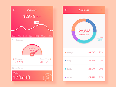 Daily UI 005 # Overview page app audience data icon money real sketch time ui