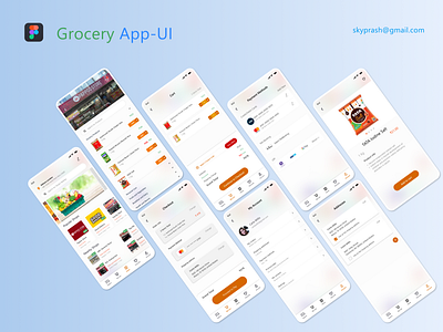 Grocery / e-commerce App UI/UX Design app app ui branding design ecommerce graphic design grocery illustration product design typography ui uidesign ux uxdesign vector