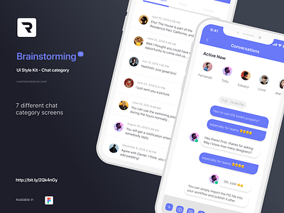 Brainstorming UI Style Kit - Chat category