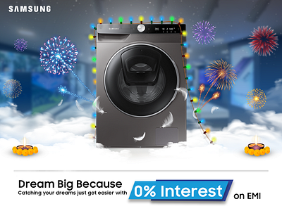 Samsung Washing Machine ads design branding graphic design