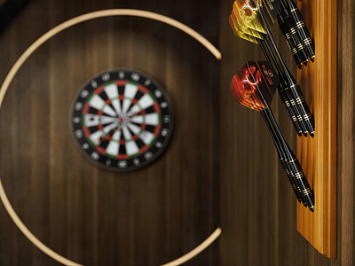 Darts 3d darts interior render visualization