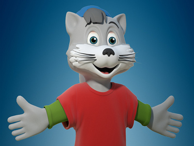 character 3d cat character