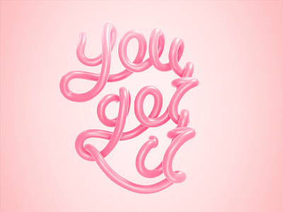 You Got It 3d 3d letters 3ds max corona lettering pink render