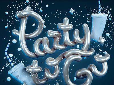 party to go 3d 3d letters 3ds max corona gold lettering render