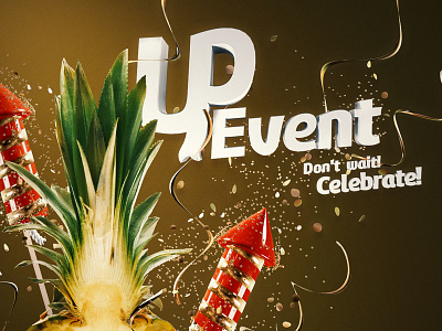 UpEvent promo poster celebration event fireworks party poster promotion