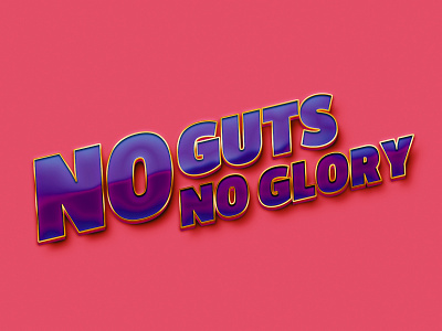 No guts - no glory design glory lettering logo pink type typo typography