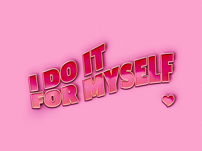 I Do It photoshop style pink poster typo typography