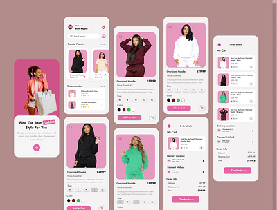 Fashion - an online shopping app graphic design illustration logo ui visual design
