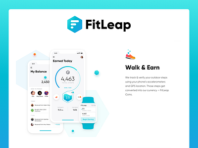 FitLeap - UI/UX Design for ICO project activity branding crypto design fitness ico icon illustration logo mvp ui uiuxdesign ux webdesign website