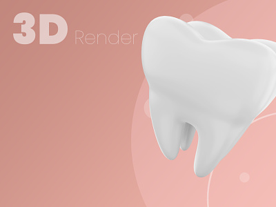 3D render teeth