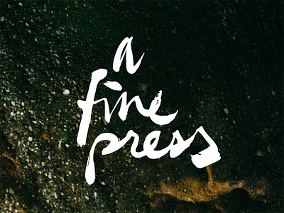 A Fine Press Logo brush handwriting logo logo design wordmark