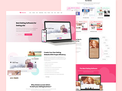 Best Dating Software Landing Page branding creative design dating website design landing page typography ui ux web ui website design