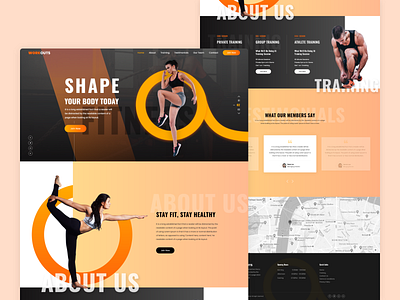 Workouts dating website design sports typography ui ux web ui website design workout