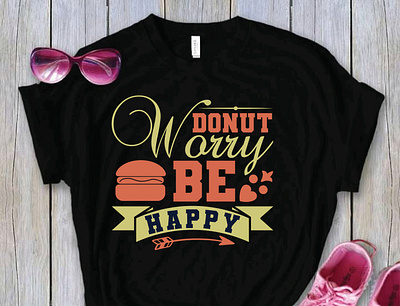 Donut worry be happy coffee drink food seafood wine