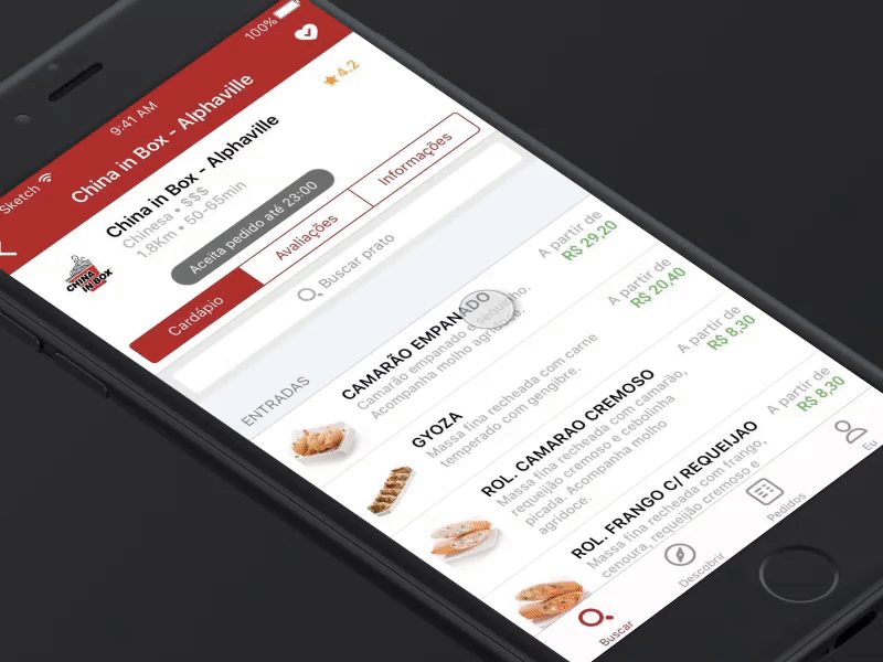 Ifood - Ordering as a Group animation app delivery food prototype ui ux