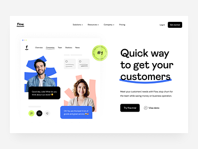 Flow | Landing Page Design, Graphic Design