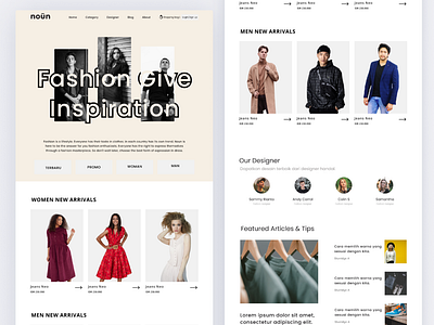 Fashion Website Design fashion ui website