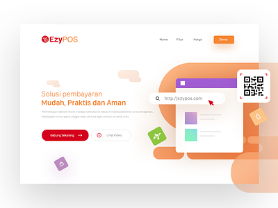 Ezypos Landing Page Exploration illustration landing page website