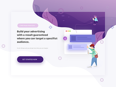 Advertisement Landing Page Exploration ecommerce illustration landing modern page ui website