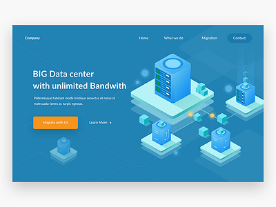 Isometric Data Center datacenter isometric uidesign website websitedesign