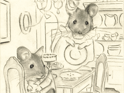 Sketchbook: Mouses & Houses (Part 2) WIP art character children drawing graphite illustration mice mouse pencil sketch sketchbook wip